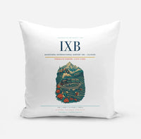 Thumbnail for Bagdogra International Airport (IXB) design on white pillow