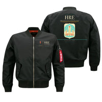Thumbnail for Robert Gabriel Mugabe International Airport (HRE) design on black bomber jacket