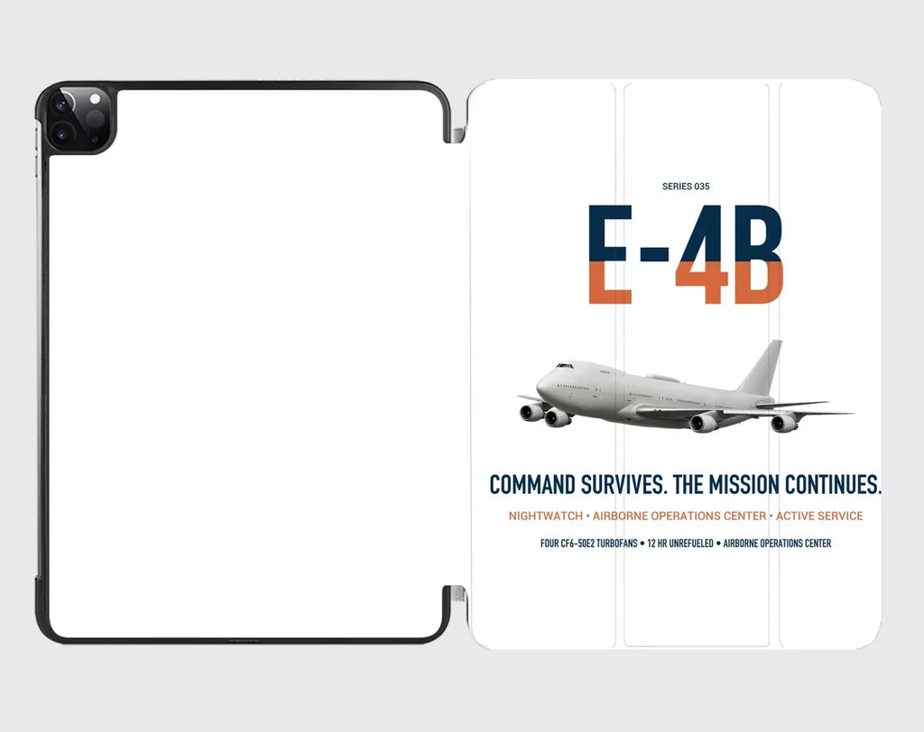 E-4B Nightwatch design on white ipad tablet case