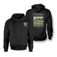 Thumbnail for PORTREE - Poster - Double-Side Hoodie - Black