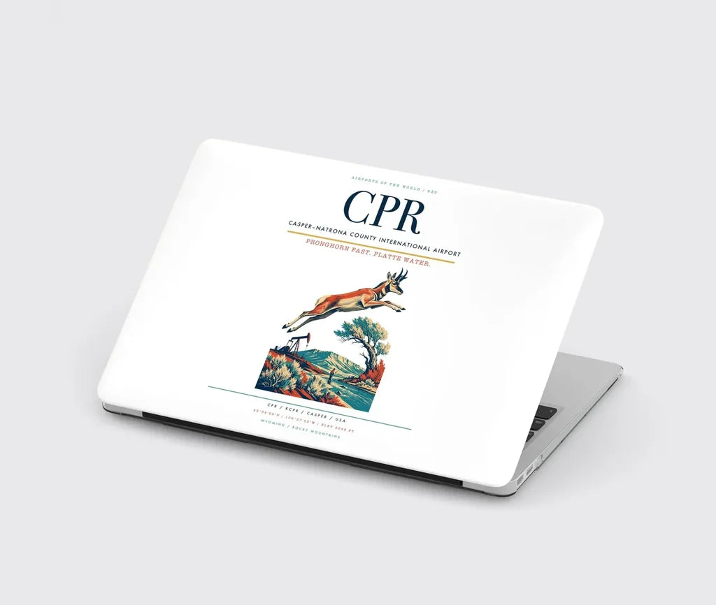 Casper–Natrona County International Airport (CPR) design on white MacBook case