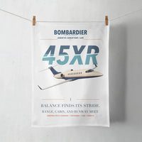 Thumbnail for Bombardier Learjet 45XR design on white towel