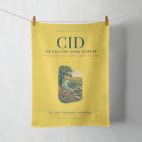 Thumbnail for The Eastern Iowa Airport Cedar Rapids (CID) design on yellow towel