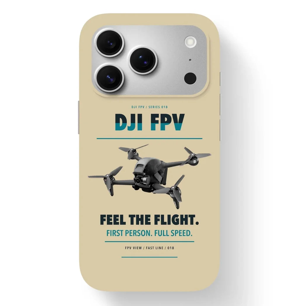 DJI FPV Case design on beige iphone case