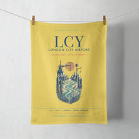 Thumbnail for London City Airport (LCY) design on yellow towel
