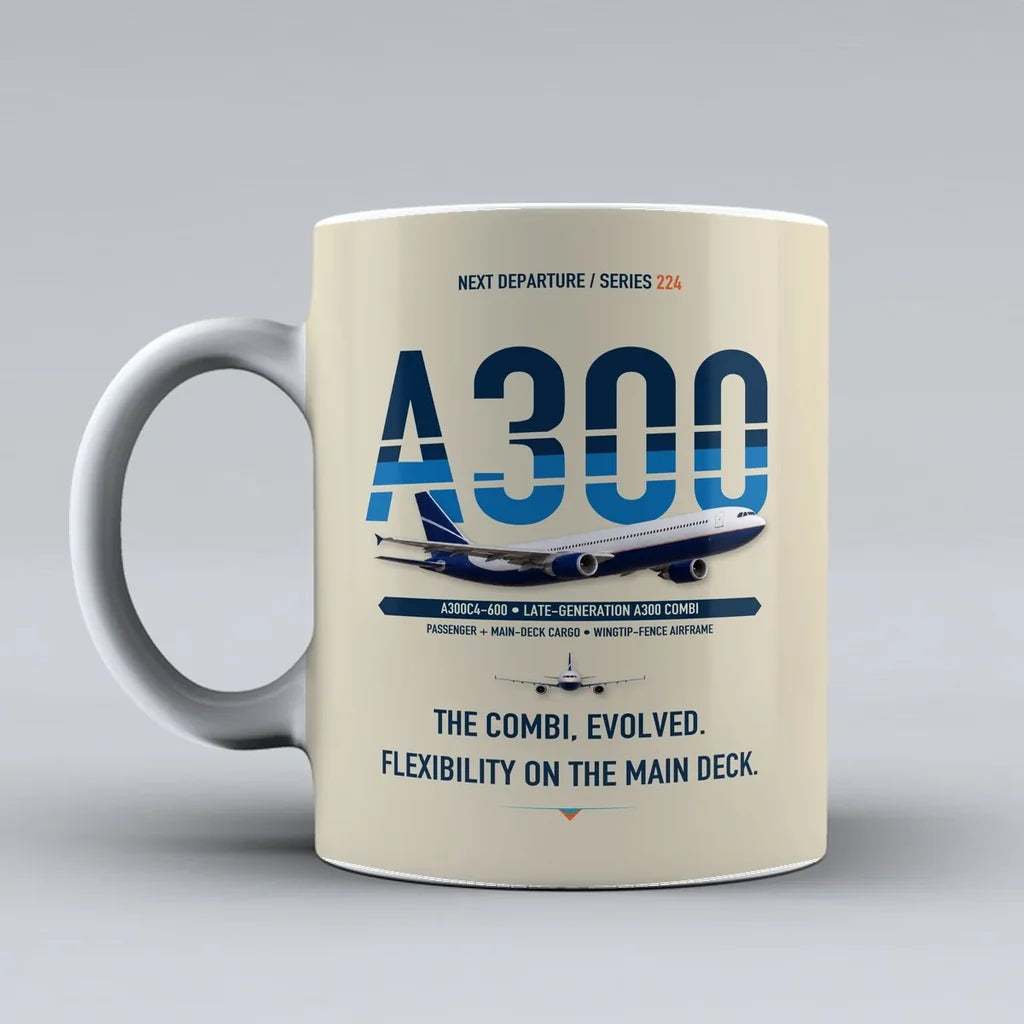 A300C4-600 Mug design on beige airbus