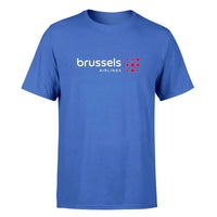 Thumbnail for Brussels Airlines logo printed on blue cotton t-shirt