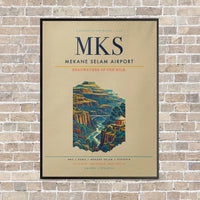 Thumbnail for Mekane Selam Airport MKS - Canvas Framed - Beige
