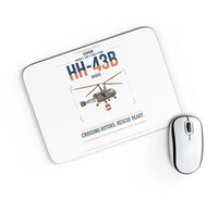 Thumbnail for Kaman HH-43B Huskie design on white rectangle mouse pad