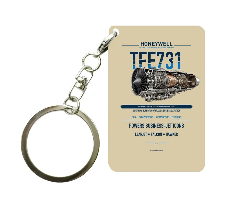 TFE731 Key Chain design on beige key chain