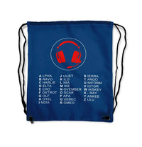 Thumbnail for Aviation Alphabet Drawstring Bag - view 2