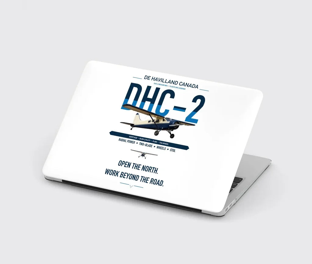 DHC-2 Beaver Mk I design on white MacBook case