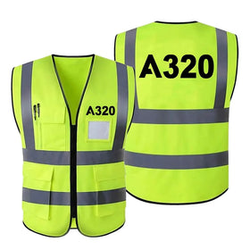 Airbus A320 Flat Text Reflective Vests