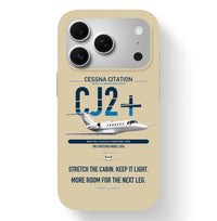 Thumbnail for Cessna Citation CJ2+ design on beige magsafe iphone case, for iPhone 17 Pro