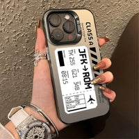 Thumbnail for Plane Ticket Label Diagonal Laser iPhone Case - view 3