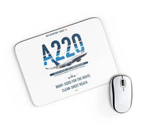 Thumbnail for Airbus A220-100 design on white rectangle mouse pad