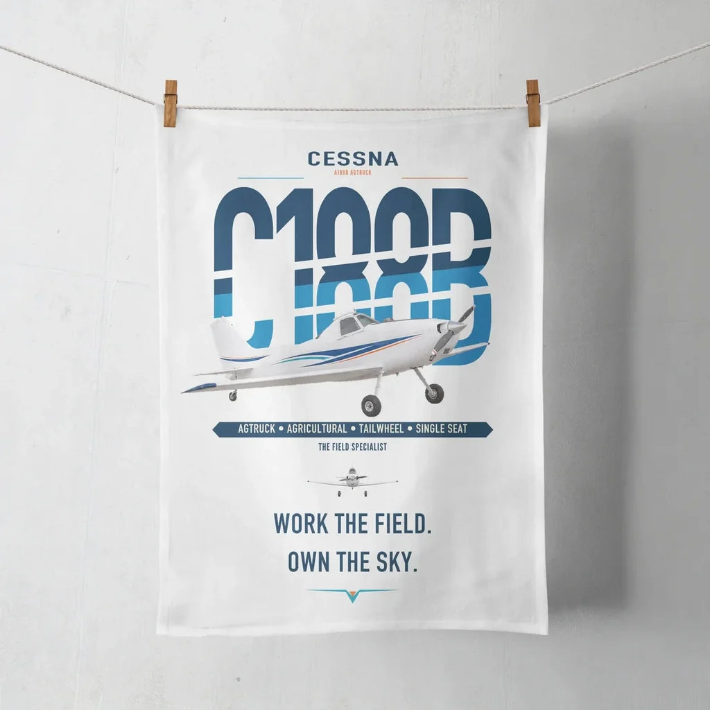 Cessna A188B AgTruck design on white towel