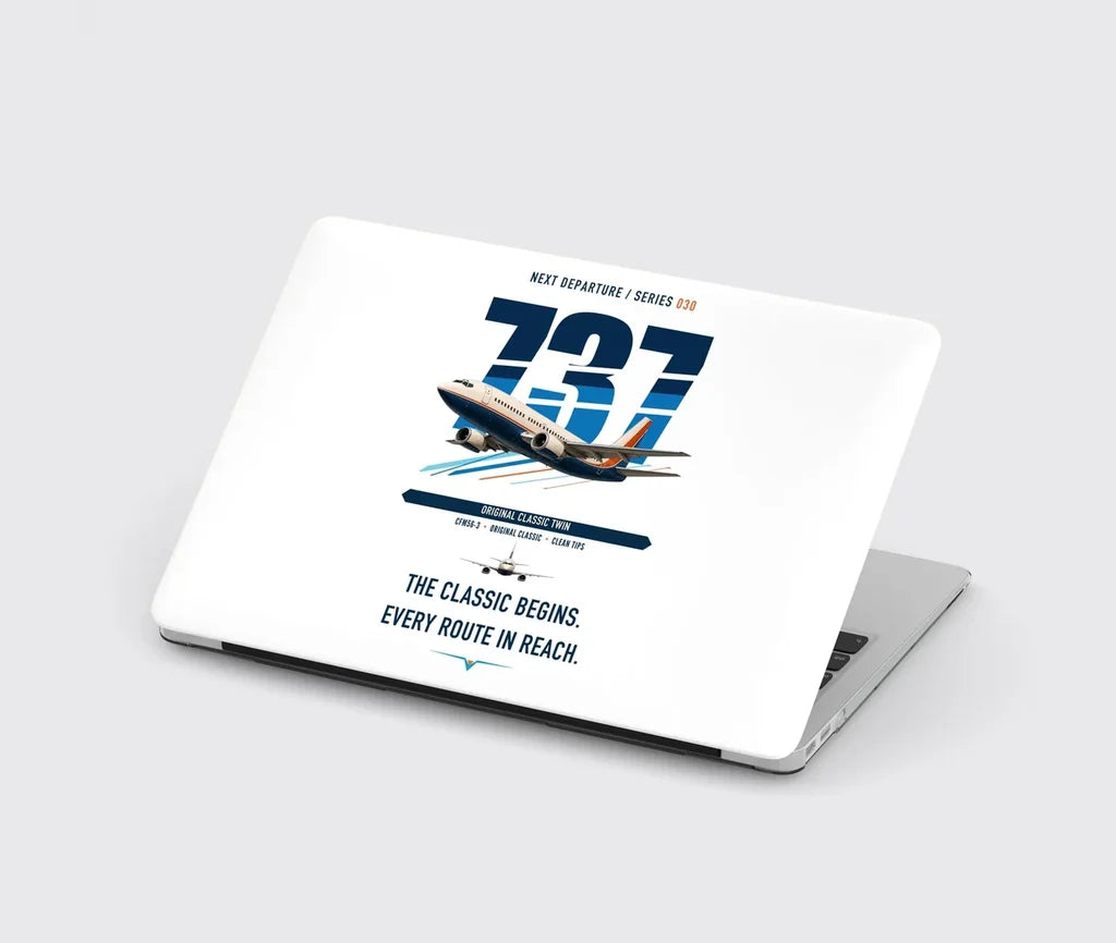 Boeing 737-300 Classic design on white MacBook case