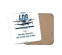 Thumbnail for Cessna 408 SkyCourier design on white 1 piece coaster