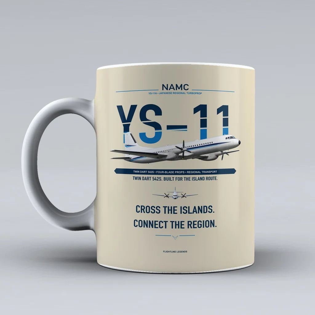 YS-11A Mug design on beige namc