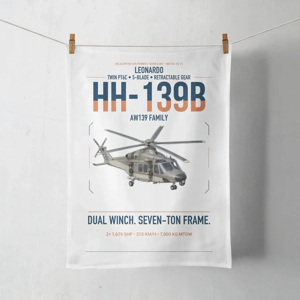 Leonardo HH-139B design on white towel