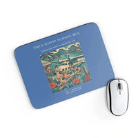 Thumbnail for VINTAGE G4270 - The Lagoon School Bus - Designed Mouse Pads design on blue rectangle