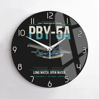 Thumbnail for PBY-5A Catalina design on black no frame wall clock