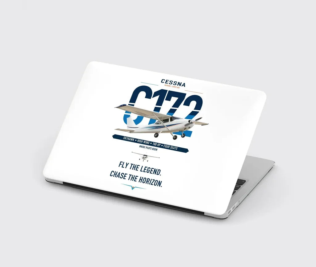 Cessna 172 Skyhawk design on white MacBook case