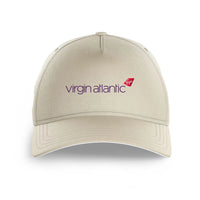 Thumbnail for Virgin Atlantic Airlines logo printed on beige cap