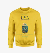 Thumbnail for Geneva Airport (GVA) design on yellow sweatshirt