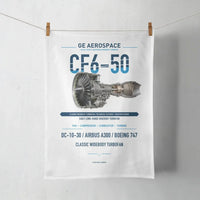 Thumbnail for CF6-50 design on white towel