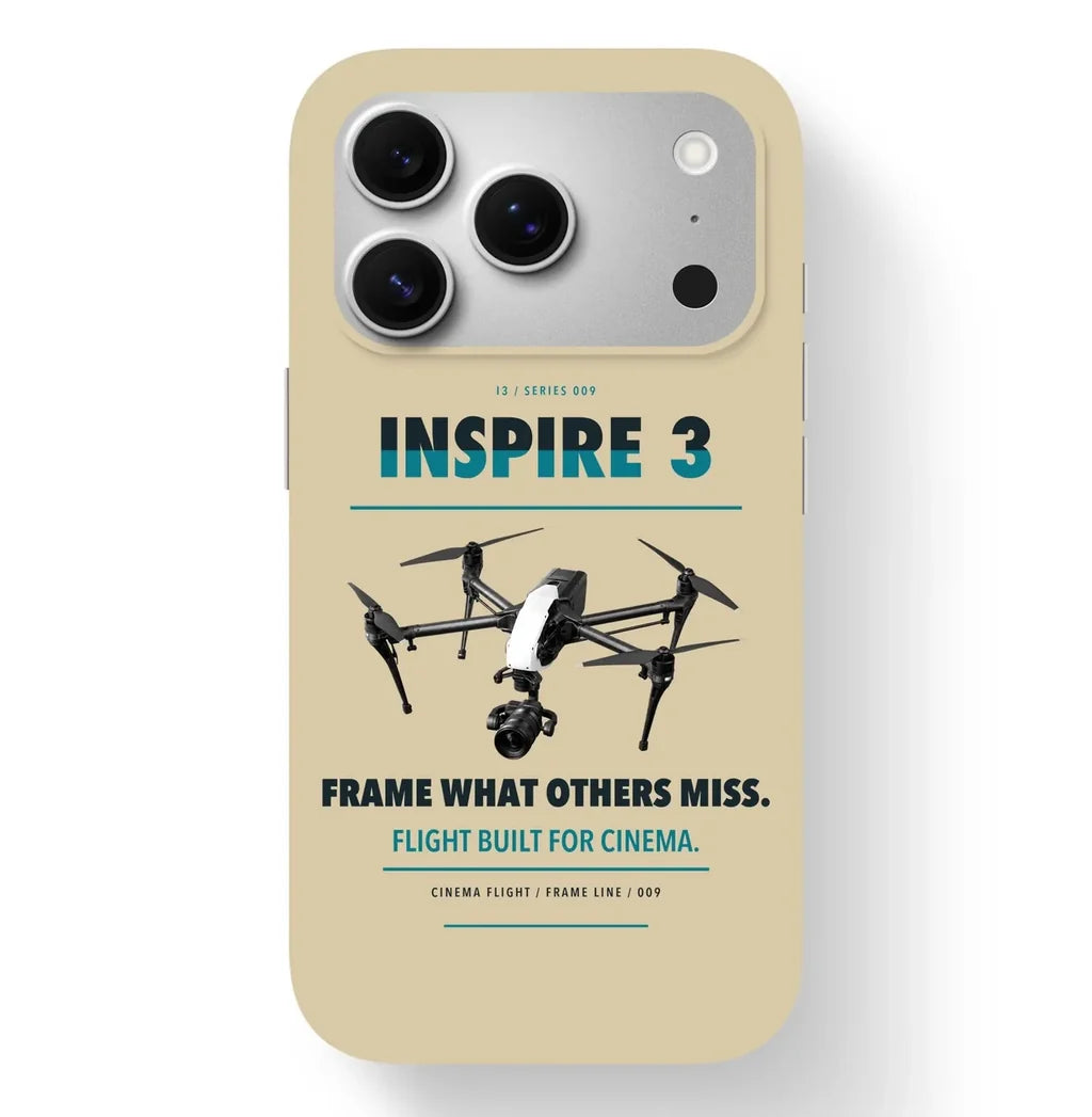 DJI Inspire 3 Case design on beige iphone case