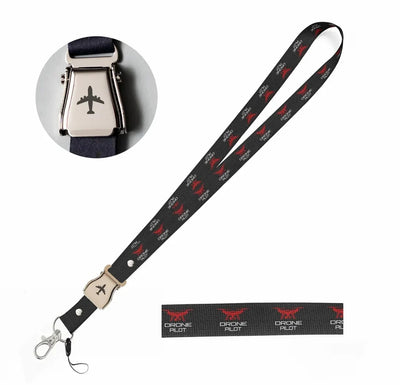 Drone Pilot seat belt lanyard - black