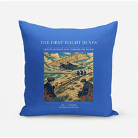 Thumbnail for VINTAGE G4000 - The First Flight Dunes - Designed Pillows design on blue