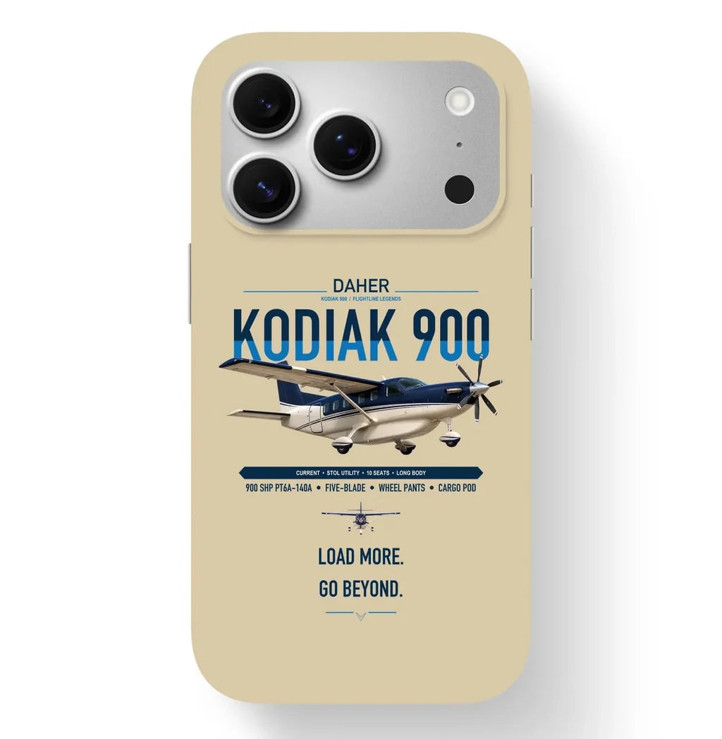 Daher Kodiak 900 design on beige magsafe iphone case, for iPhone 17 Pro