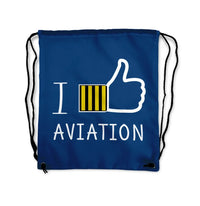 Thumbnail for I Like Aviation Drawstring Bag - view 2