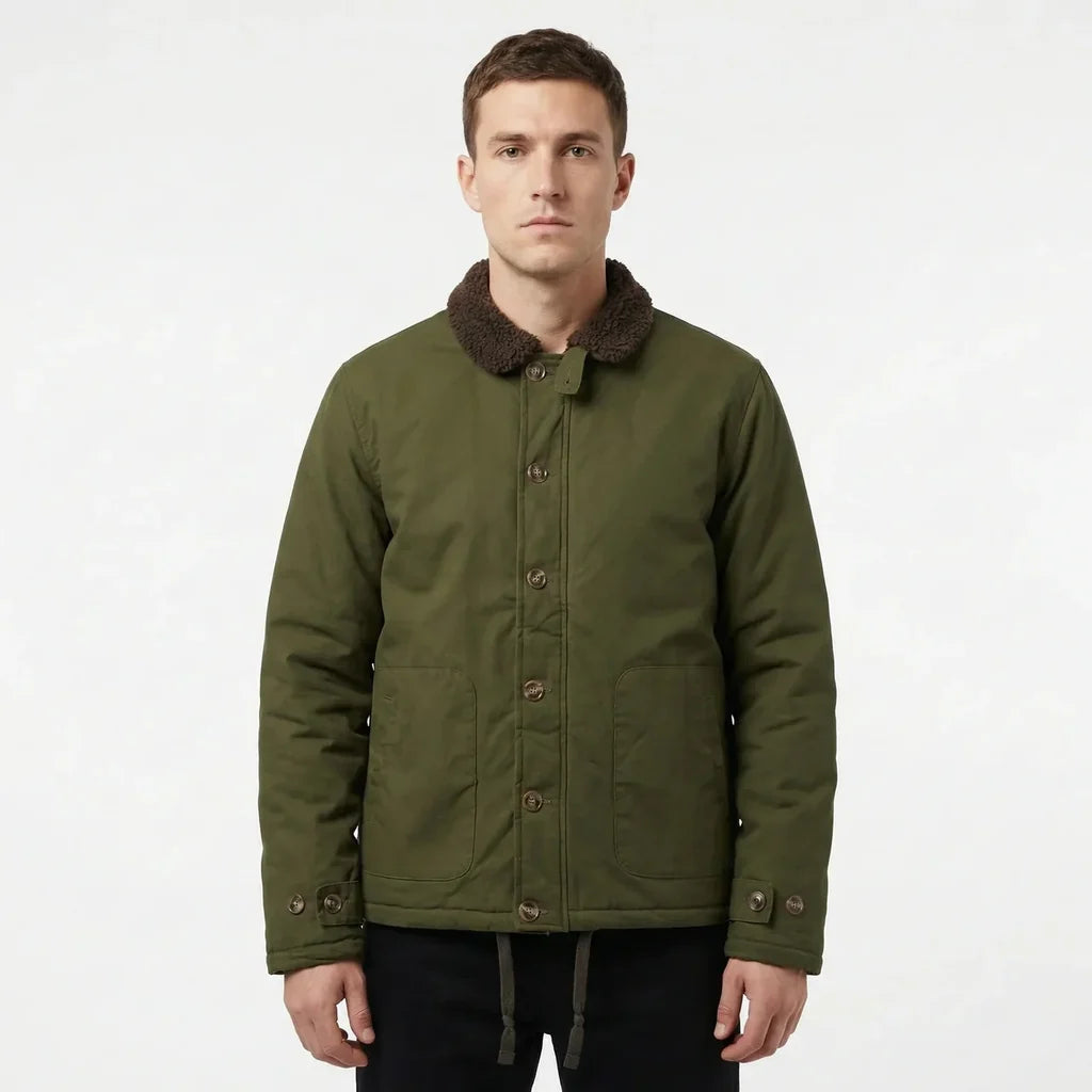 Navy N-1 Retro Deck Thickening Jacket - view 3