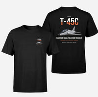 Thumbnail for T-45C Goshawk design on black double-side t-shirt, double-side print