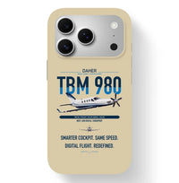 Thumbnail for Daher TBM 980 design on beige magsafe iphone case, for iPhone 17 Pro