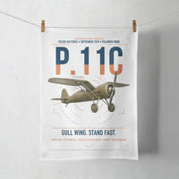 Thumbnail for PZL P.11c design on white towel