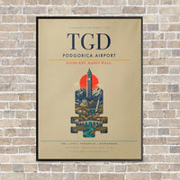 Thumbnail for Podgorica Airport TGD - Canvas Framed - Beige