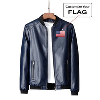 Thumbnail for Customisable Flag Leather Jacket - view 2
