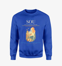 Thumbnail for Southampton Airport (SOU) design on blue sweatshirt