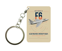 Thumbnail for Hawker Hunter F6 design on beige designed key chain, double-side print