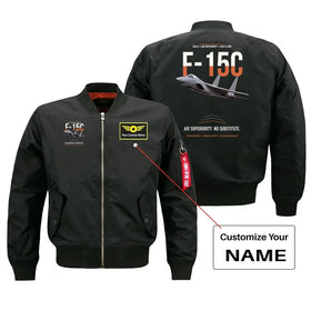 F-15C Eagle Air Superiority No Substitute Bomber Jacket