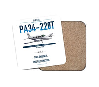 Thumbnail for Piper PA-34-220T Seneca V design on white 1 piece coaster