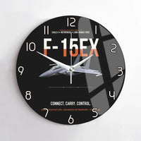 Thumbnail for F-15EX Eagle II Connect Carry Control design on black no frame wall clock