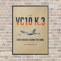 Thumbnail for Vickers VC10 K.3 vertical canvas print - framed - beige background