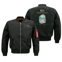 Thumbnail for Bismarck Municipal Airport (BIS) design on black bomber jacket