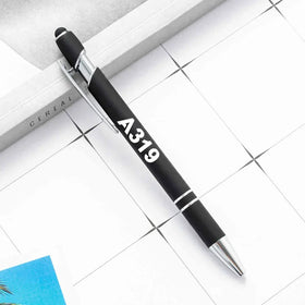 Airbus A319 Flat Text Premium Designed Pens